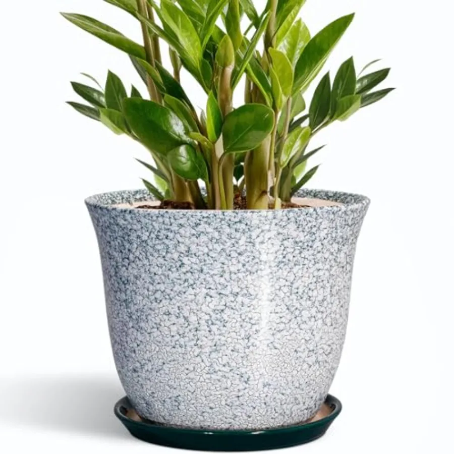 Ceramic Planter - Plant Pot for Indoor Outdoor, Round Planter with Draage Hole and Plant Tray, Large Decorative Planters, Moder
Ceramic Planter - Plant Pot for Indoor Outdoor, Round Planter with Draage Hole and Plant Tray, Large Decorative Planters, Moder