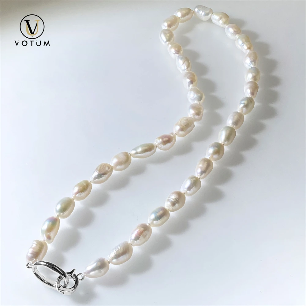 Votum Chinese Freshwater Baroque Pearl Choker Necklace Birthstone Pearls Necklaces for Lady Minimalist 925 Silver Beaded Jewelry
Votum Chinese Freshwater Baroque Pearl Choker Necklace Birthstone Pearls Necklaces for Lady Minimalist 925 Silver Beaded Jewelry