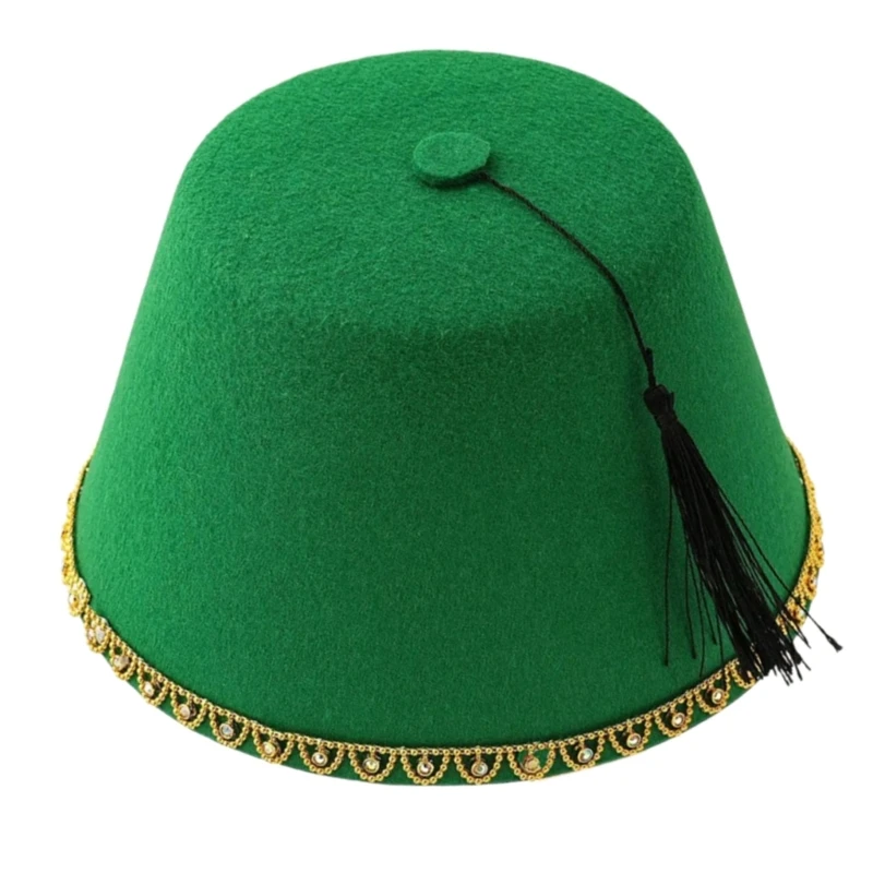 U13E Black Tassels Turkish Hat Soft Fez Caps Comfortable Ottoman Moroccan Hat Daily Use
U13E Black Tassels Turkish Hat Soft Fez Caps Comfortable Ottoman Moroccan Hat Daily Use