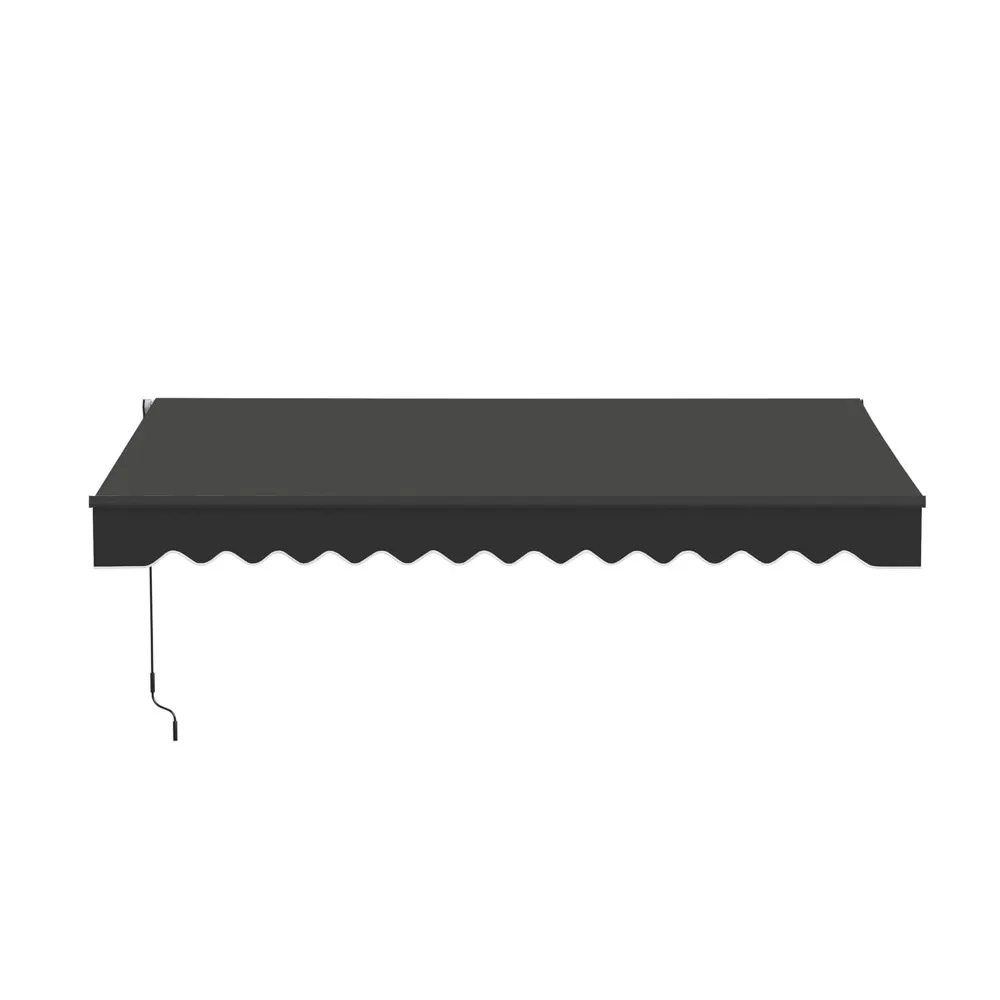 13x10 Ft Caribbean Style Manual Black Frame Awning, UV Protected Awning with Hand Crank, Customizable
13x10 Ft Caribbean Style Manual Black Frame Awning, UV Protected Awning with Hand Crank, Customizable