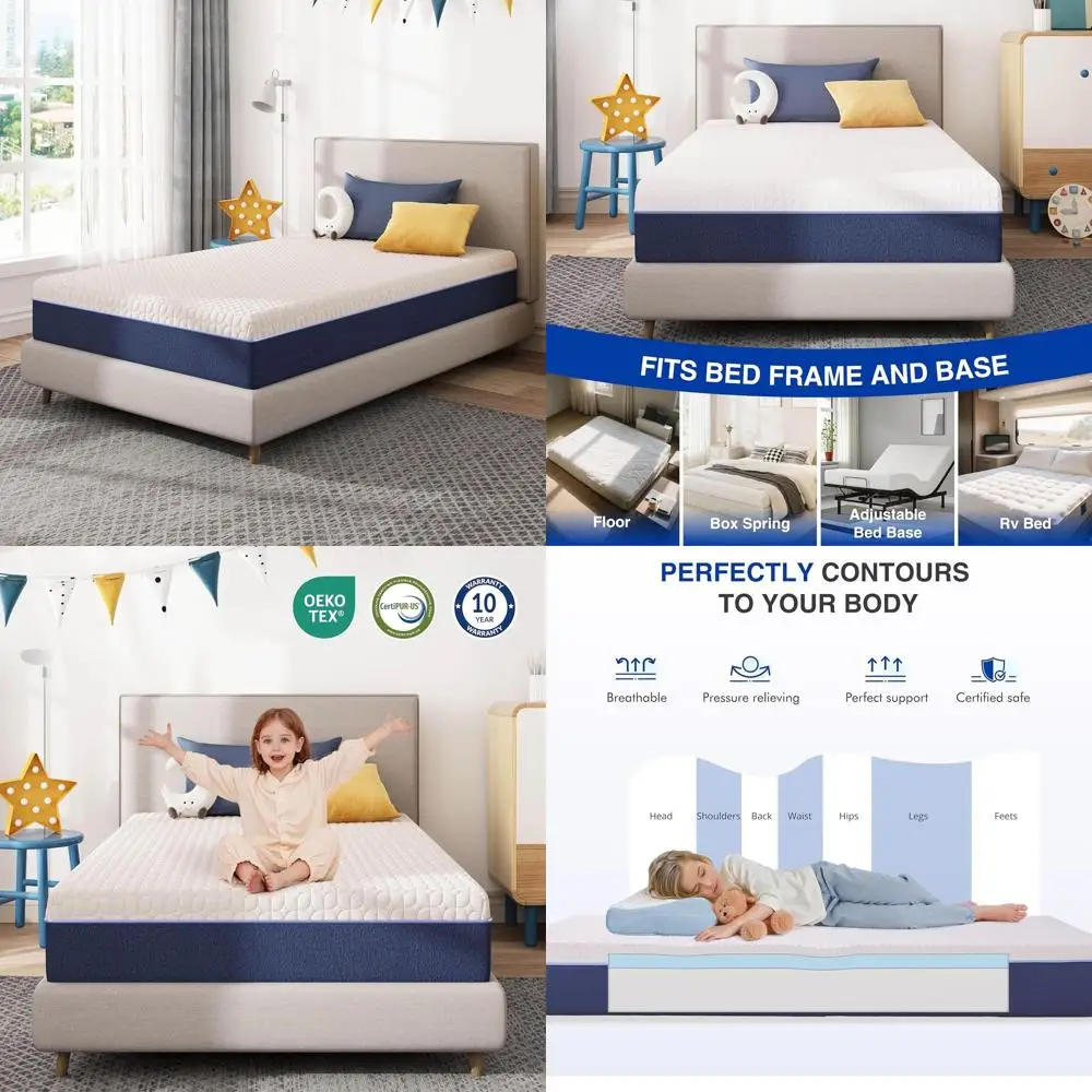 8-двойной гелевый матрас из пены с эффектом памяти для детей, средней жесткости, охлаждение, облегчение боли в спине, сертифицированный CertiPUR-US
8-двойной гелевый матрас из пены с эффектом памяти для детей, средней жесткости, охлаждение, облегчение боли в спине, сертифицированный CertiPUR-US