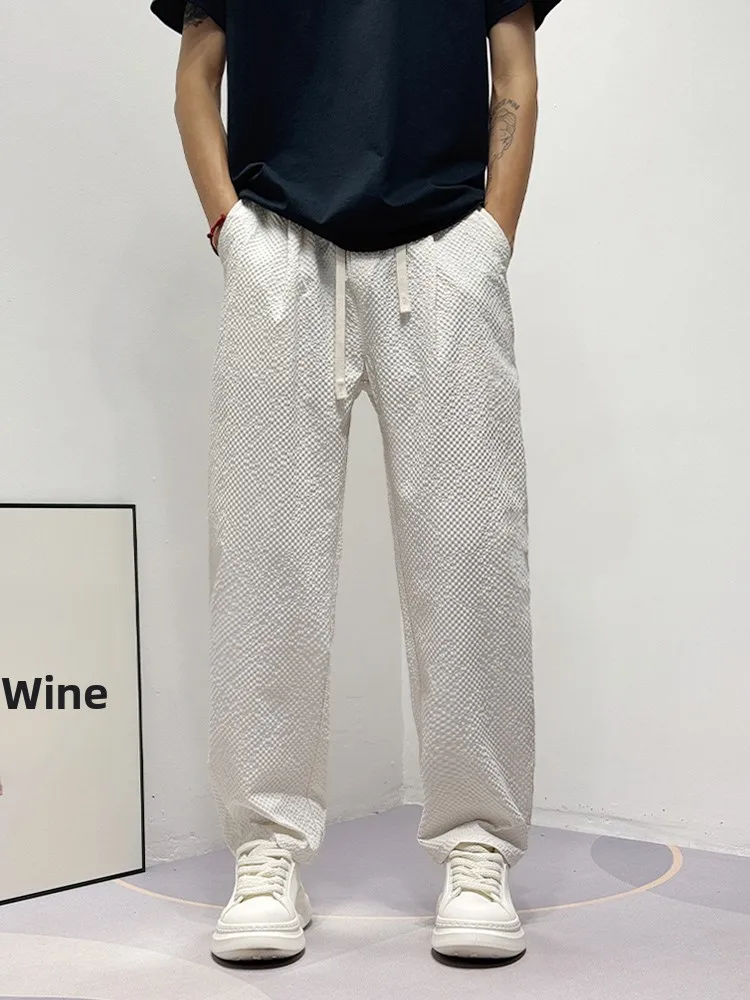 Летние тонкие модные мужские свободные брюки прямого кроя с защитой от солнца, быстросохнущие, для спорта и повседневной носки
Летние тонкие модные мужские свободные брюки прямого кроя с защитой от солнца, быстросохнущие, для спорта и повседневной носки