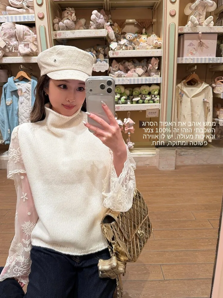 Quality 100 Wool Knitted Vest Women's Half High Collar Layering Top Spring 2026 Simple Style Loose Fit Girls Fashion
Quality 100 Wool Knitted Vest Women's Half High Collar Layering Top Spring 2026 Simple Style Loose Fit Girls Fashion