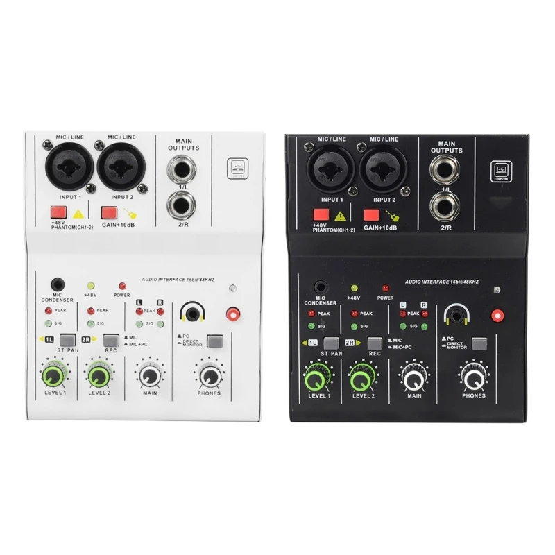 U55B Professional 2Channel Mixer Bluetooth-compatible And 48V Support Home Studio Essential