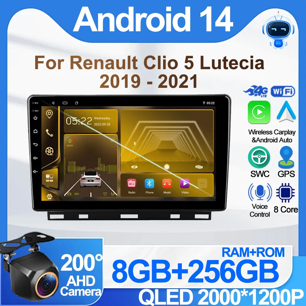 Car Stereo For Renault Clio 5 Lutecia 2019 - 2021 GPS Navigation Intelligent System 5G Wifi Multimedia Player Rear Camera RDS
Car Stereo For Renault Clio 5 Lutecia 2019 - 2021 GPS Navigation Intelligent System 5G Wifi Multimedia Player Rear Camera RDS