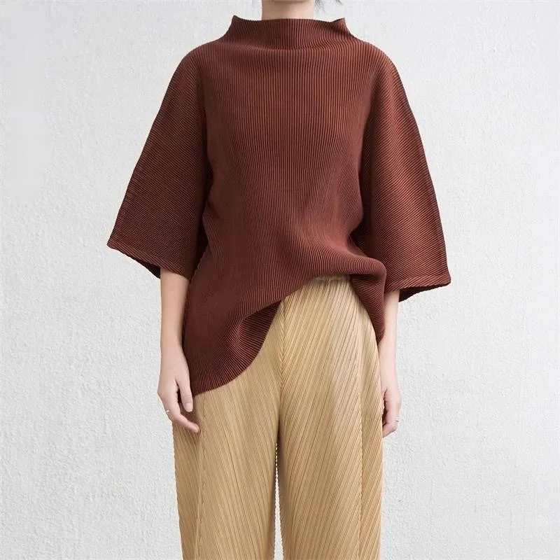 Loose Half Pleated Turtleneck Three-Quarter Sleeve Pullover Women's Sweatshirt 2025 Autumn New Solid Color Top 2K4EZ
Loose Half Pleated Turtleneck Three-Quarter Sleeve Pullover Women's Sweatshirt 2025 Autumn New Solid Color Top 2K4EZ