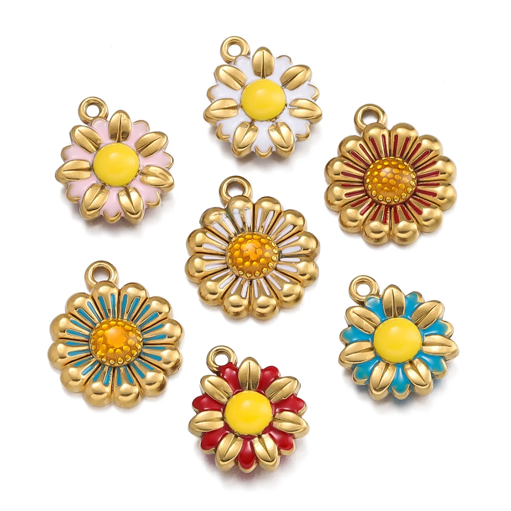 2Pcs/Pack Stainless Steel 304 Chrysanthemum Shape Flower Pendants for DIY Bracelet Necklace Jewelry Making Accessories
2Pcs/Pack Stainless Steel 304 Chrysanthemum Shape Flower Pendants for DIY Bracelet Necklace Jewelry Making Accessories