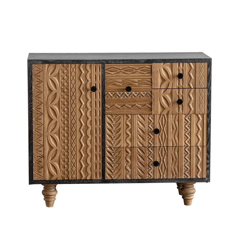 American retro solid wood porch cabinet, old carved edge cabinet of homestay, log living room bedroom, storage locker edge
American retro solid wood porch cabinet, old carved edge cabinet of homestay, log living room bedroom, storage locker edge