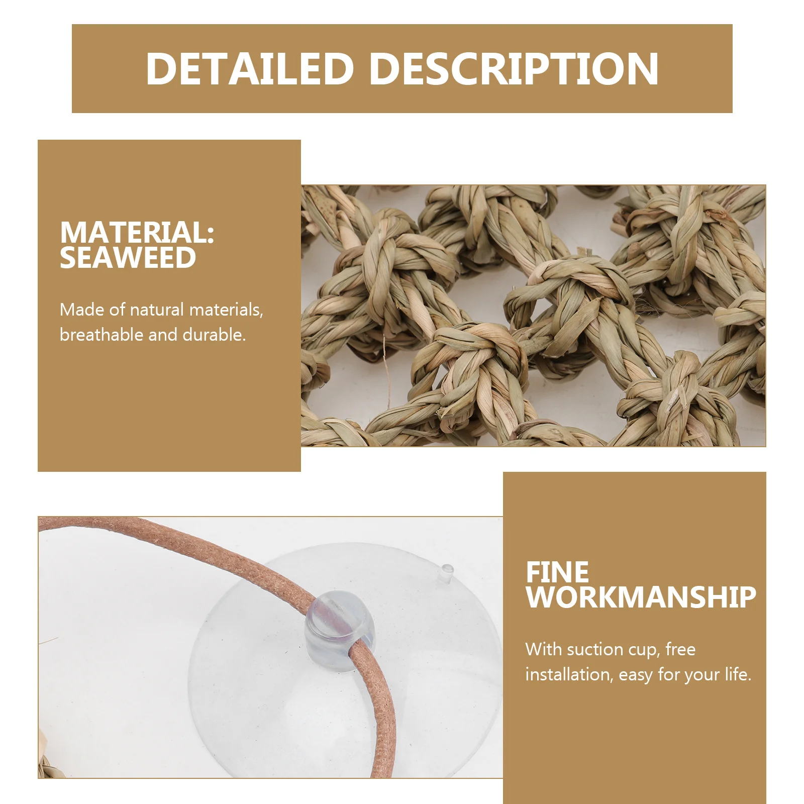 1Set Lizard Hammock Natural Sea Material Breathable Reptile Sleeping Bed for Geckos Chinchillas Hamsters Pet Nest Woven Mat
1Set Lizard Hammock Natural Sea Material Breathable Reptile Sleeping Bed for Geckos Chinchillas Hamsters Pet Nest Woven Mat