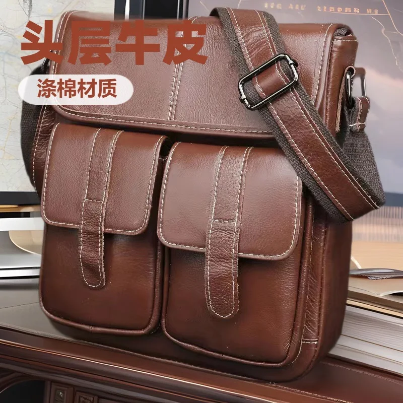New men's retro shoulder messenger business bag leisure sports handbag first layer cowhide large capacity fashion simple versati
New men's retro shoulder messenger business bag leisure sports handbag first layer cowhide large capacity fashion simple versati