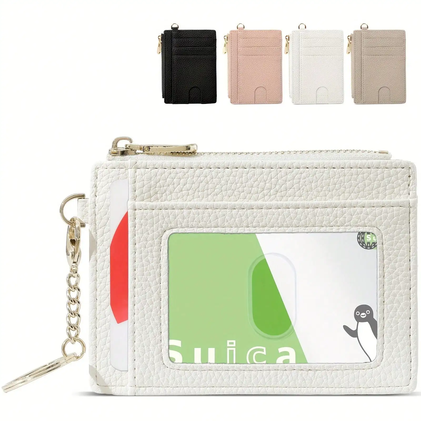 Ultra-Thin PU Leather Wallet With Keychain - Lychee Texture, Zipper Coin Pocket And Card Holder
Ultra-Thin PU Leather Wallet With Keychain - Lychee Texture, Zipper Coin Pocket And Card Holder