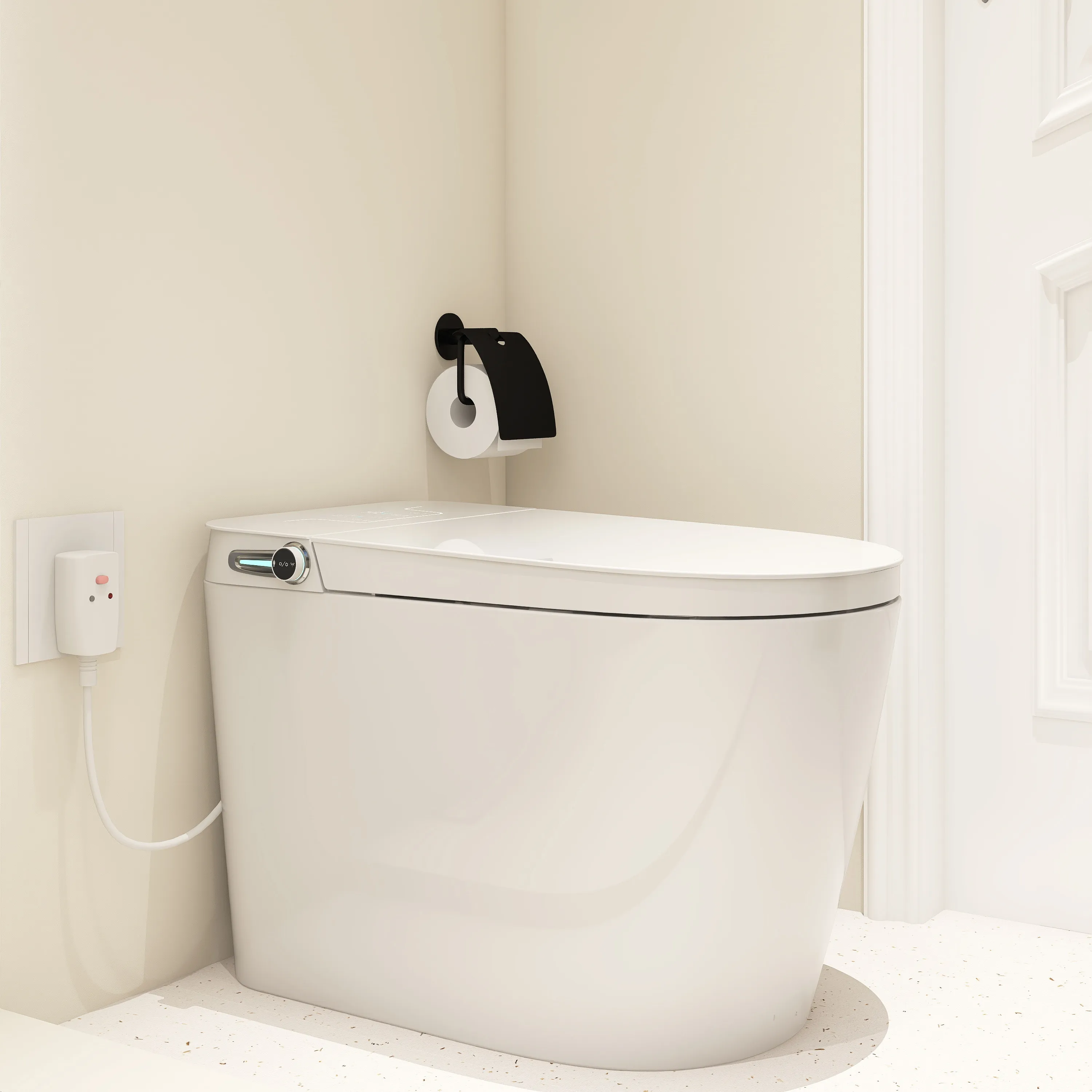 New Style Home Wc Intelligent Toilet Automatic Open Sensor Flush Bathroom Closestool Electronic Bide Ceramic Smart Toilet