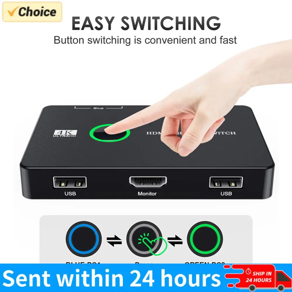 Video Switcher Keyboard Mouse Printer KVM Shared Controller Plug and Play USB KVM Selector Display Equipment for 2 PC Sharing
Video Switcher Keyboard Mouse Printer KVM Shared Controller Plug and Play USB KVM Selector Display Equipment for 2 PC Sharing