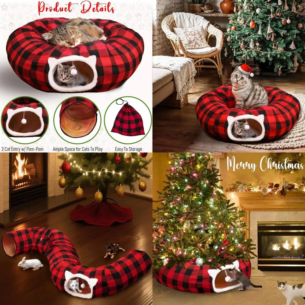 Туннельная кровать для кошек в клетку буйвола с подвесным шариком и юбкой-рождественской елкой двойного входа для кошек и маленьких домашних животных
Туннельная кровать для кошек в клетку буйвола с подвесным шариком и юбкой-рождественской елкой двойного входа для кошек и маленьких домашних животных