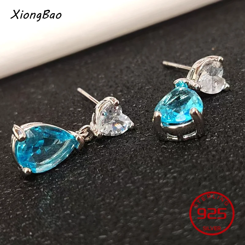 Studs Blue Zircon 925 Sterling Silver Earring Heart Gemstone Fine Jewelry Luxury 2026 New Water Drop Stud Earrings for Woman
Studs Blue Zircon 925 Sterling Silver Earring Heart Gemstone Fine Jewelry Luxury 2026 New Water Drop Stud Earrings for Woman