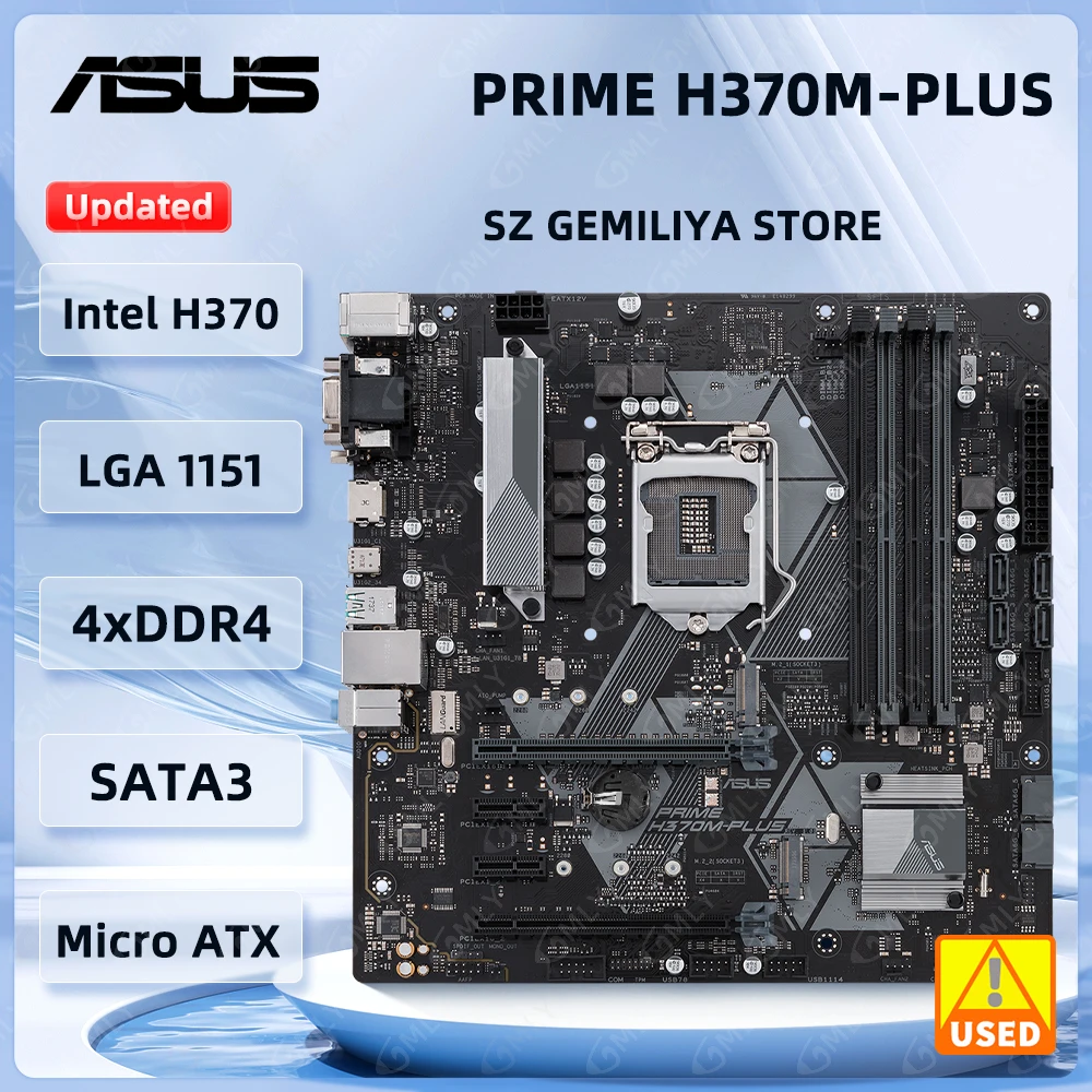 ASUS PRIME H370M-PLUS Motherboard Intel H370 LGA1151 Support i5-9400F 8600K i7-8700K i7-9700F i9-9900KF CPU M.2 NVME DDR4 64GB
ASUS PRIME H370M-PLUS Motherboard Intel H370 LGA1151 Support i5-9400F 8600K i7-8700K i7-9700F i9-9900KF CPU M.2 NVME DDR4 64GB