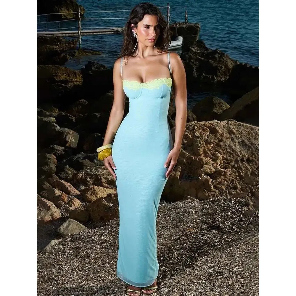 Sexy Lace Me Spaghetti Strap Dr Women's Summer Svel Gown Attractive Ele Faionable Single Piece All Seasons
Sexy Lace Me Spaghetti Strap Dr Women's Summer Svel Gown Attractive Ele Faionable Single Piece All Seasons