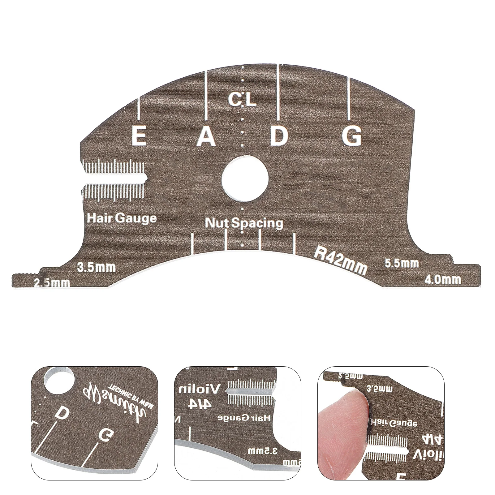 1Pcs Professional Violin Bridge Multifunctional Measuring Ruler Durable Accessory for Precise String Height and Chord Distance
1Pcs Professional Violin Bridge Multifunctional Measuring Ruler Durable Accessory for Precise String Height and Chord Distance