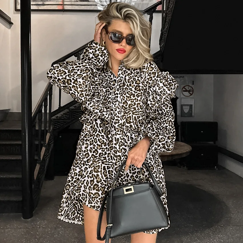 Women Clothes Leopard Print All Match Personality Shirt 2024 Summer Autumn New Girls Fashion Casual Loose Long Sleeves Dress
Women Clothes Leopard Print All Match Personality Shirt 2024 Summer Autumn New Girls Fashion Casual Loose Long Sleeves Dress