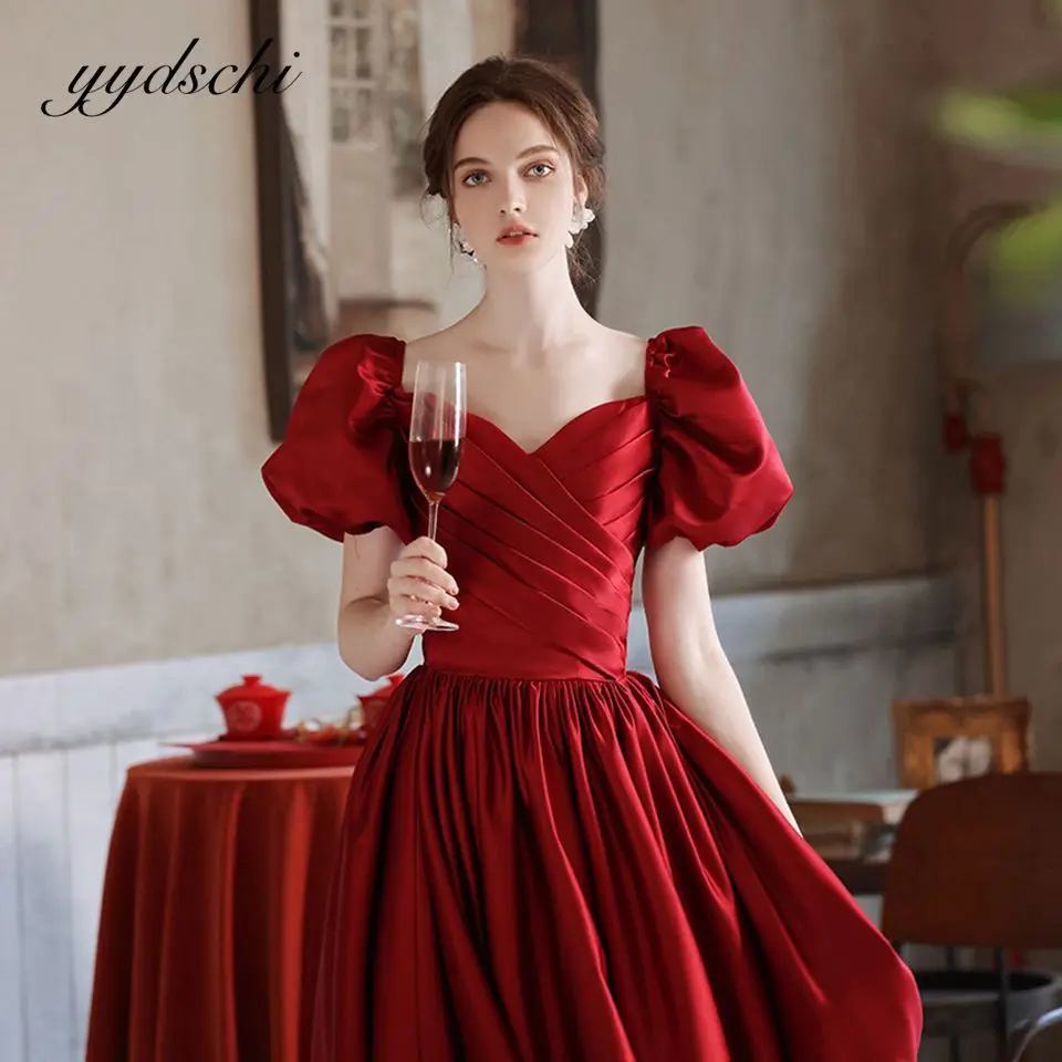 2023 New Elegant Wine Red Prom Dresses For Women vintage Pleated V-Neck Back Lace Up Puff Sleeves Princess Prom Gown Vestidos
2023 New Elegant Wine Red Prom Dresses For Women vintage Pleated V-Neck Back Lace Up Puff Sleeves Princess Prom Gown Vestidos