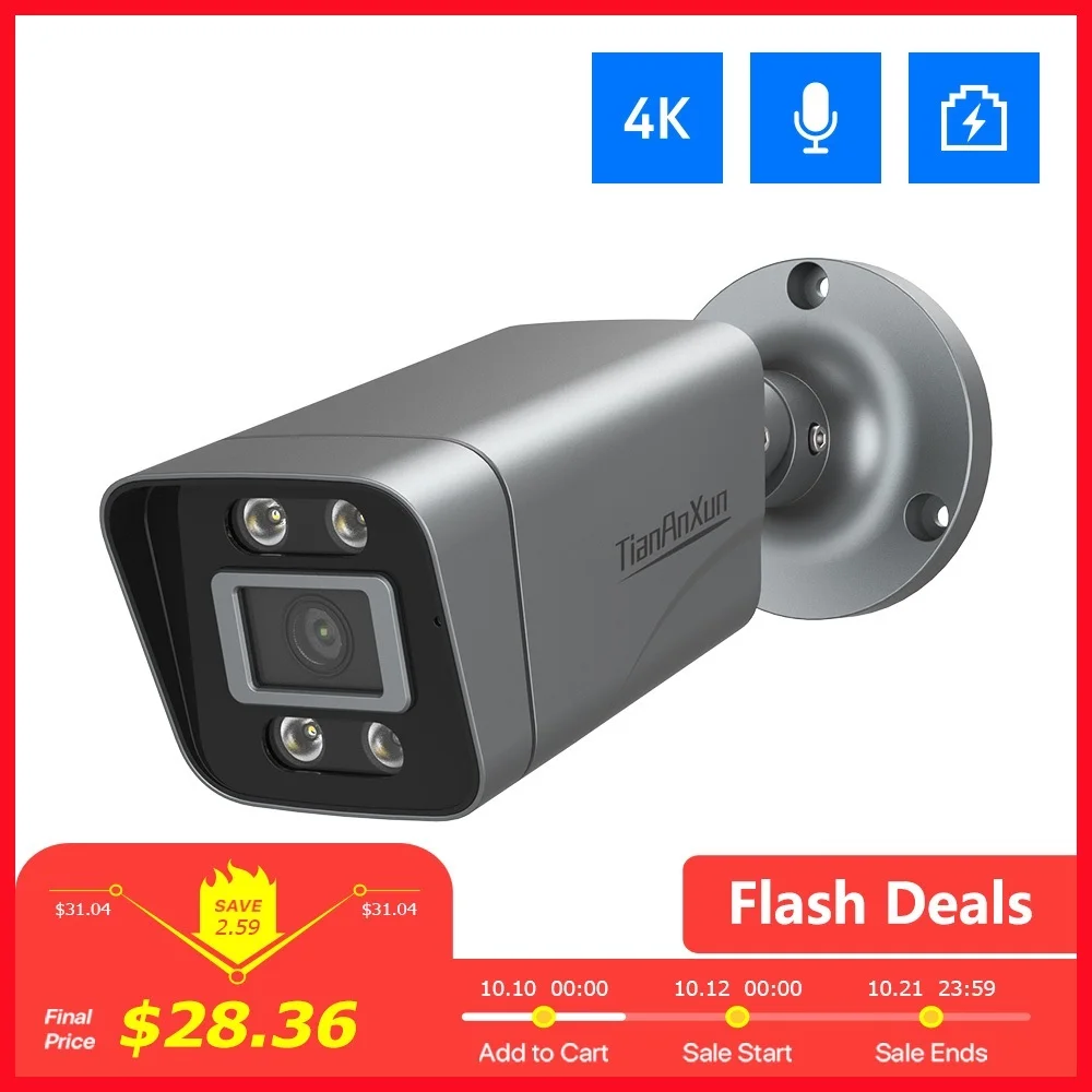 Top 8Mp 4K Ip Camera Poe 5Mp Cctv Security Cameras H.265 Outdoor Waterproof Audio Video Surveillance For Nvr System
Top 8Mp 4K Ip Camera Poe 5Mp Cctv Security Cameras H.265 Outdoor Waterproof Audio Video Surveillance For Nvr System