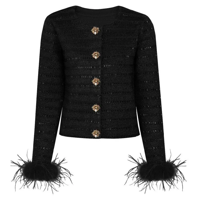 High-Quality Elegant Women's Short Open Cardigan Heavy-Embroidered Rhinestone Spring Autumn New Style Fashionable Outerwear
High-Quality Elegant Women's Short Open Cardigan Heavy-Embroidered Rhinestone Spring Autumn New Style Fashionable Outerwear