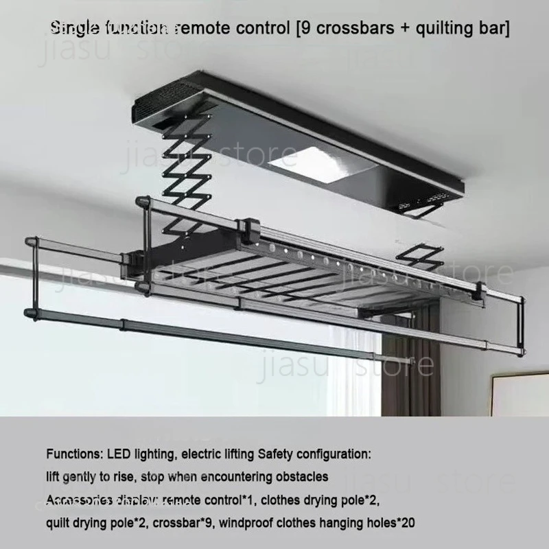 Intelligent Telescopic Electric Clothes Hanger, 4-Pole Lifting Clothes Dryer, Balcony Household Drying Rack with Remote Control
Intelligent Telescopic Electric Clothes Hanger, 4-Pole Lifting Clothes Dryer, Balcony Household Drying Rack with Remote Control