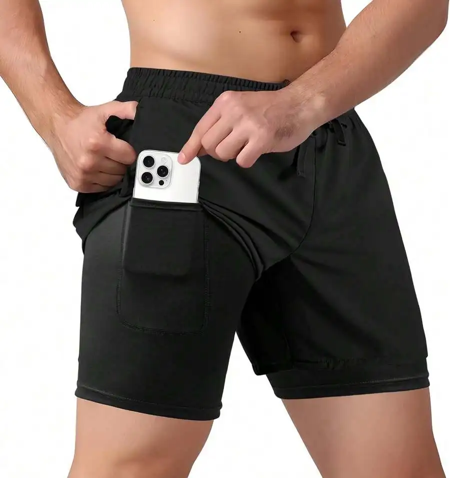 Mens 2-In-1 Quick Dry Sports Shorts Lightweight Sweat Absorbing Elastic For Running Gym
Mens 2-In-1 Quick Dry Sports Shorts Lightweight Sweat Absorbing Elastic For Running Gym