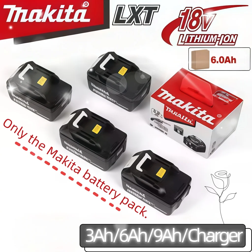 Genuine Original Makita 18V 6Ah Li-ion Battery Perfect Replacement Compatible with BL1830 BL1840 BL1850 LXT Cordless Power Tools
Genuine Original Makita 18V 6Ah Li-ion Battery Perfect Replacement Compatible with BL1830 BL1840 BL1850 LXT Cordless Power Tools