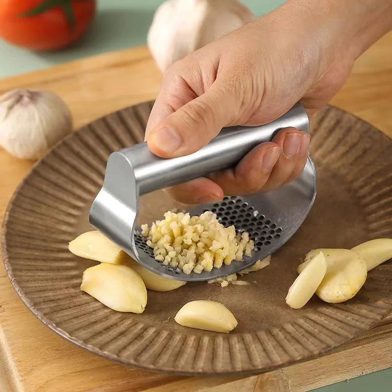 Manual Garlic Press Curved Stainless Steel Garlic Press Squeezer Garlic Grinding Slicer Chopper Garlic Presses Cooking Gadgets
Manual Garlic Press Curved Stainless Steel Garlic Press Squeezer Garlic Grinding Slicer Chopper Garlic Presses Cooking Gadgets