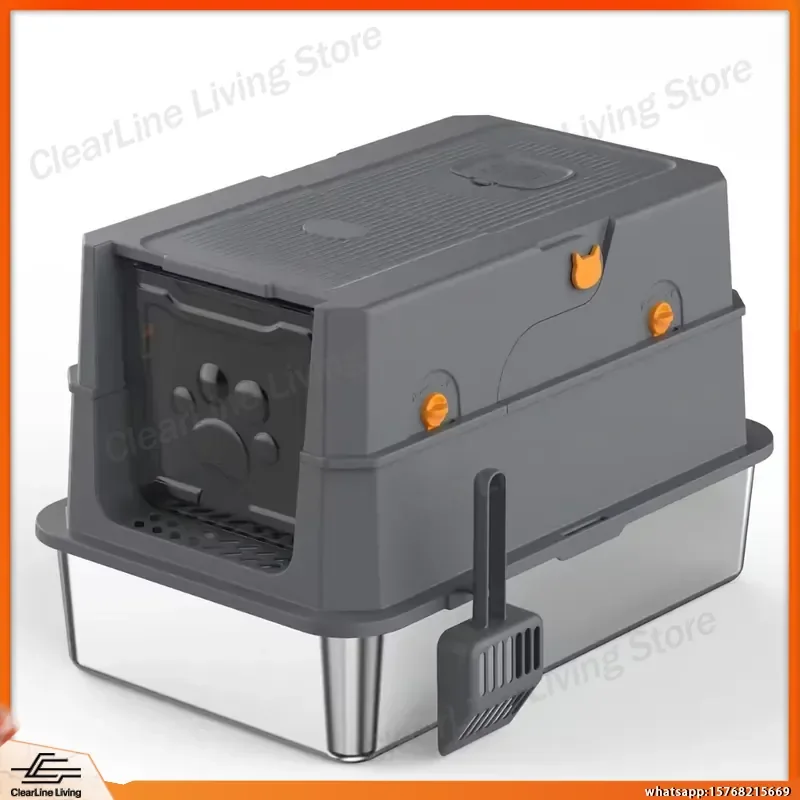 Large Fully Enclosed Stainless Steel Cat Litter Box with Odor Control Splash Proof Design for Cats Automatic Self Cleaning
Large Fully Enclosed Stainless Steel Cat Litter Box with Odor Control Splash Proof Design for Cats Automatic Self Cleaning