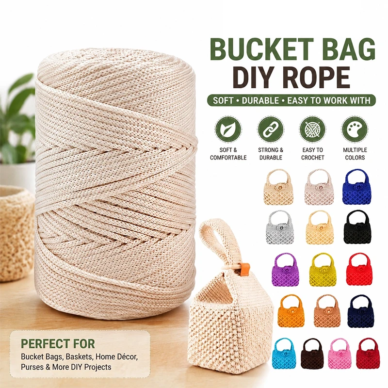 200 meters 3 millimeters summer crochet yarn ice rope yarn for DIY knitting bags wallets sun hats, shoes cushions knitting yarn
200 meters 3 millimeters summer crochet yarn ice rope yarn for DIY knitting bags wallets sun hats, shoes cushions knitting yarn