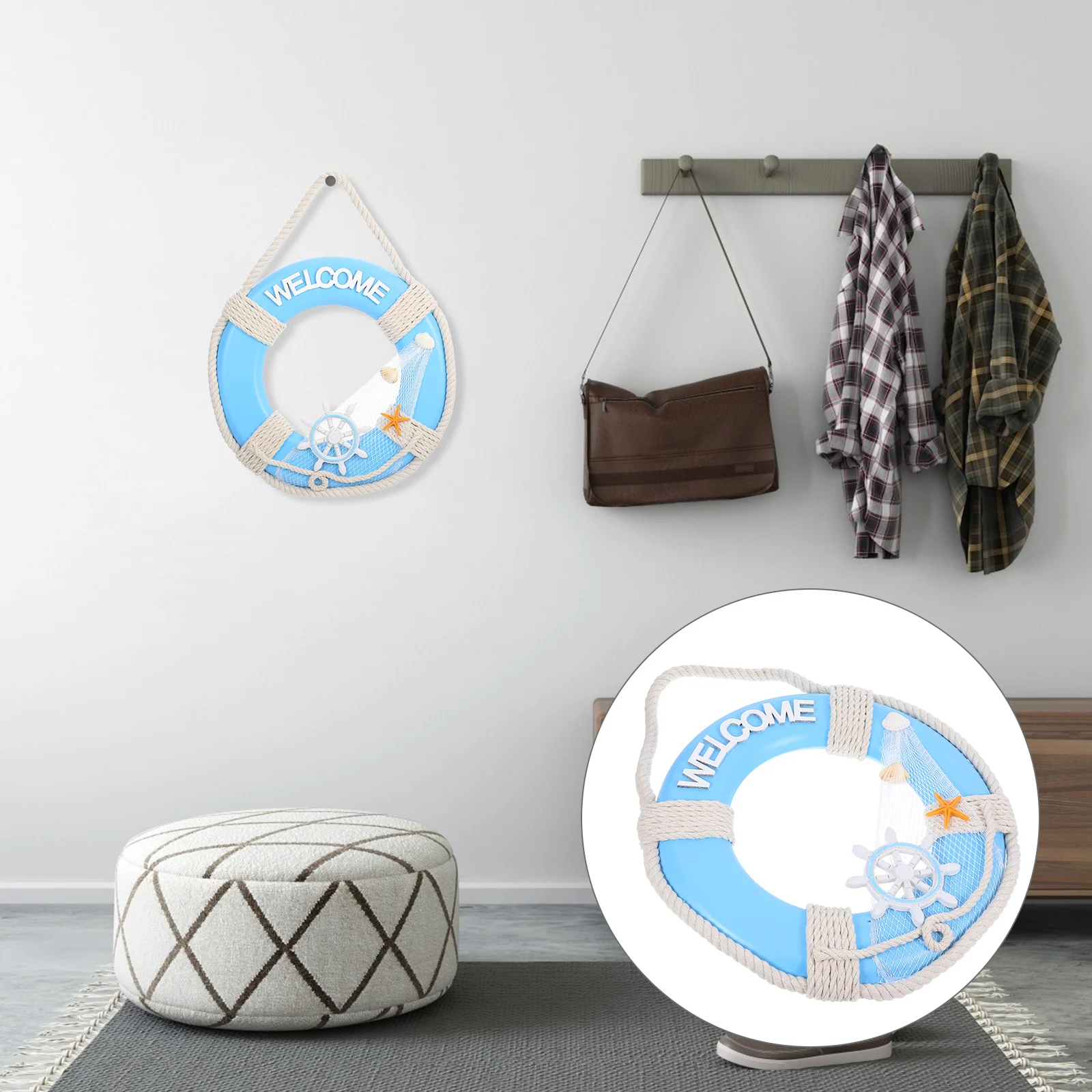 Wooden Lifebuoy Wall Decor Hand Painted Mediterranean Style Beach Home Accessories Living Room Decoration
Wooden Lifebuoy Wall Decor Hand Painted Mediterranean Style Beach Home Accessories Living Room Decoration
