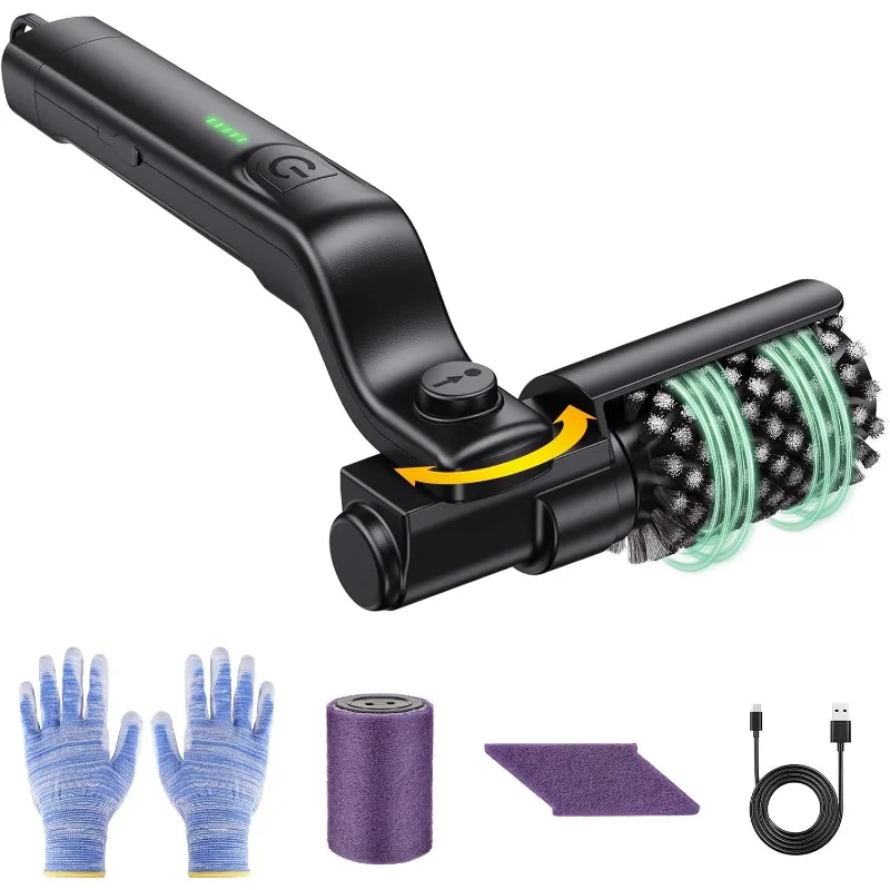 Electric Rotary Grill Brush for BBQ Rechargeable 3-Speed Power Control Up to 90-Min Runtime Outdoor Grill Cleaner Black
Electric Rotary Grill Brush for BBQ Rechargeable 3-Speed Power Control Up to 90-Min Runtime Outdoor Grill Cleaner Black