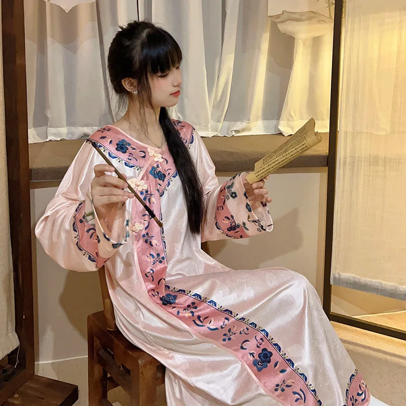 Women Winter Velour Nightdress Long Sleeve Warm Nightgowns Vinatge Chinese Style Pajamas Girls Sweet Casual Sleepwear Sleepdress
Women Winter Velour Nightdress Long Sleeve Warm Nightgowns Vinatge Chinese Style Pajamas Girls Sweet Casual Sleepwear Sleepdress
