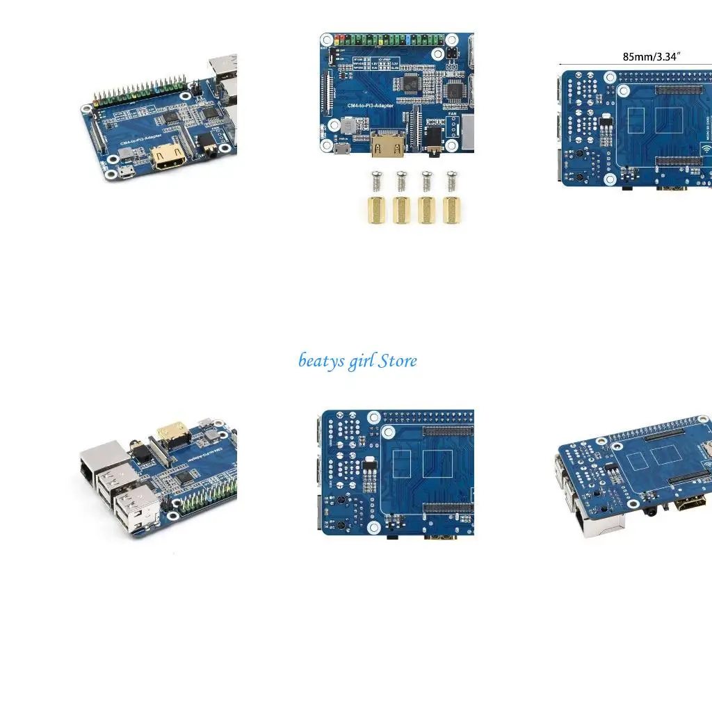 C7AB CM4 to 3B Expansion Board Compute Modules 4 / EMMC Extension Board for RaspberryPi 3 Model B Motherboards