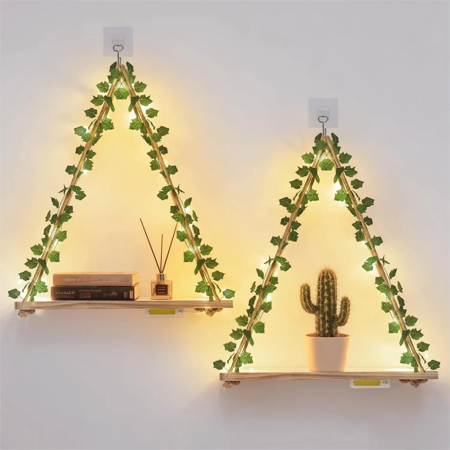 Boho Hanging Shelf With Artificial Ivy And LED Lights No Drilling Wall Decor For Living Room Bedroom Dorm
Boho Hanging Shelf With Artificial Ivy And LED Lights No Drilling Wall Decor For Living Room Bedroom Dorm