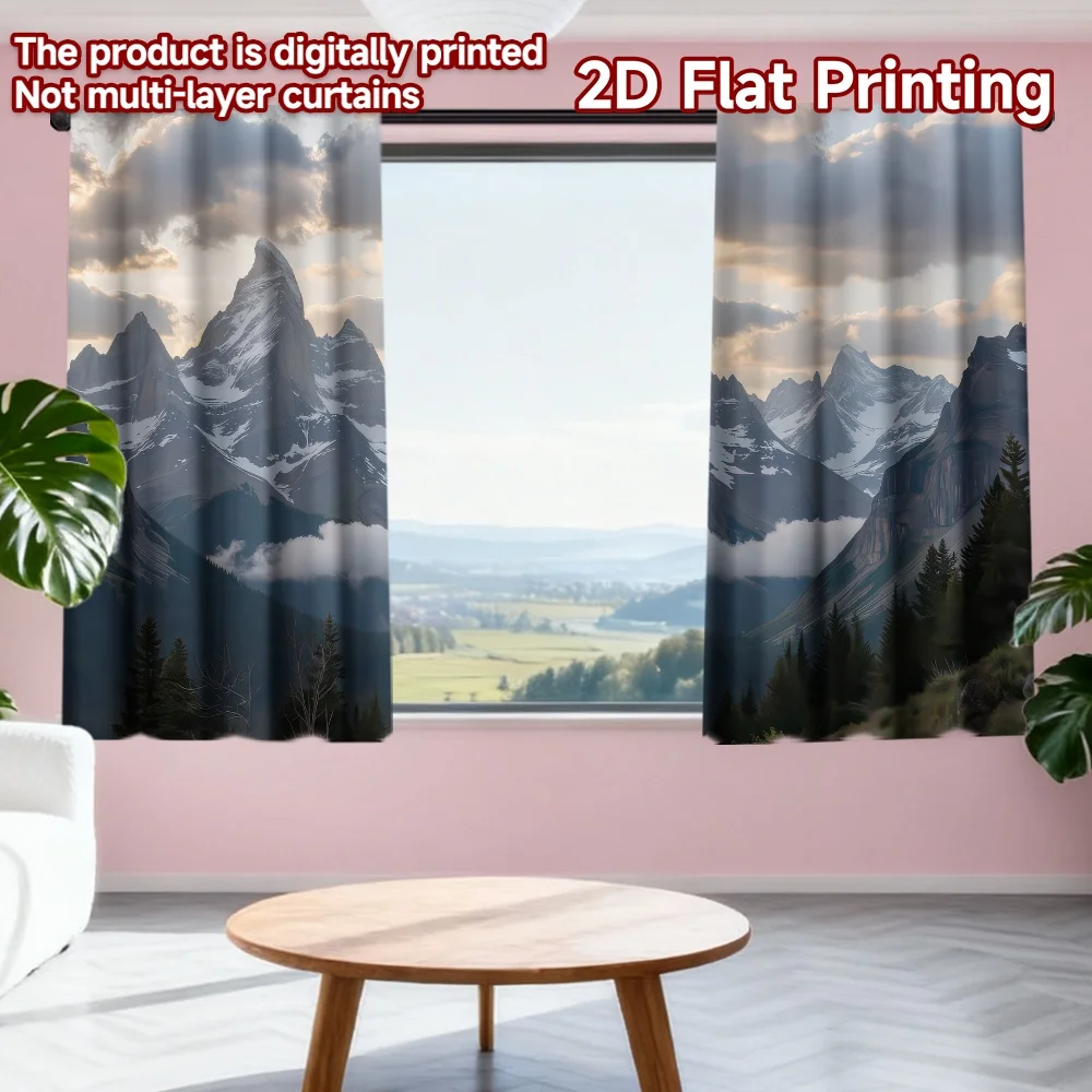 2D flat printing 2pcs Party Curtain Majestic Mountain Sunset Digital Printed Polyester Drapes Festive Curtains for Indoor
2D flat printing 2pcs Party Curtain Majestic Mountain Sunset Digital Printed Polyester Drapes Festive Curtains for Indoor