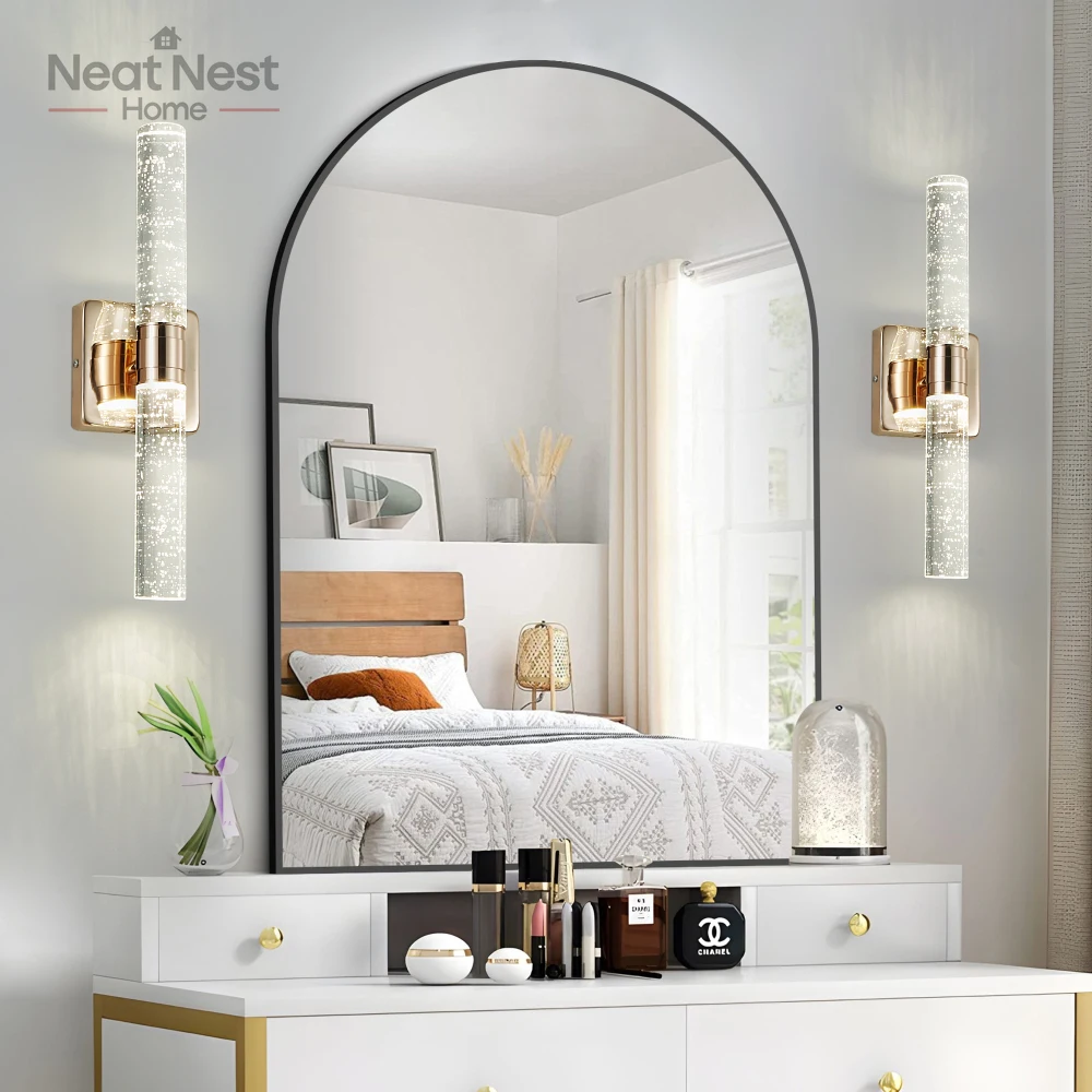 Contemporary Crystal Wall Light, Chrome Finish with Bubble Crystal, 2-Light Sconce for Bedroom, Modern Indoor Lighting Fixture
Contemporary Crystal Wall Light, Chrome Finish with Bubble Crystal, 2-Light Sconce for Bedroom, Modern Indoor Lighting Fixture
