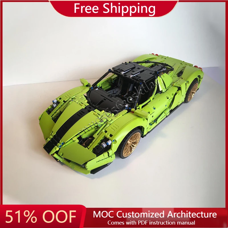 2756 PCS MOC Modern Innovative City Car Green Supercar Building Brick Racing Technique Creative Garage Toys Kids Birthday Gifts
2756 PCS MOC Modern Innovative City Car Green Supercar Building Brick Racing Technique Creative Garage Toys Kids Birthday Gifts