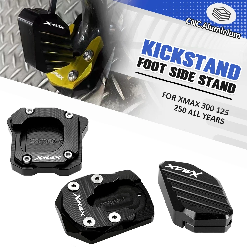 For YAMAHA XMAX125 XMAX300 X-MAX 300 Motorcycle CNC Kickstand Foot Side Stand Extension Pad Support Plate X-MAX300 125 250 400
For YAMAHA XMAX125 XMAX300 X-MAX 300 Motorcycle CNC Kickstand Foot Side Stand Extension Pad Support Plate X-MAX300 125 250 400