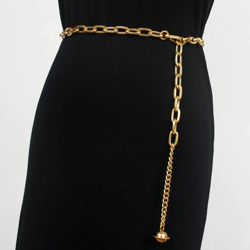Women Fashion gold Belts Hip High Waist long Narrow Metal Chain Chunky Fringes Punk temperament Waist Chain
Women Fashion gold Belts Hip High Waist long Narrow Metal Chain Chunky Fringes Punk temperament Waist Chain