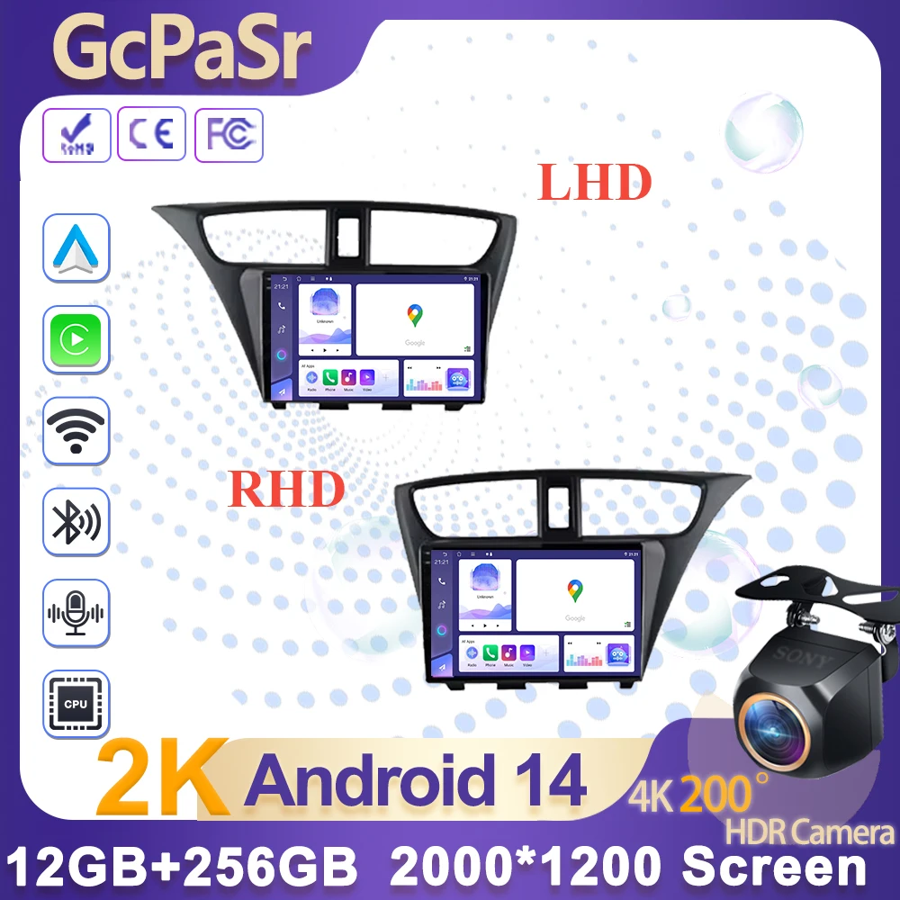 Android Auto High-performance CPU For Honda Civic 9 FK FB 2012 - 2017 Car Radio Stereo Multimedia GPS Player 5G WIFI TB NO 2di
Android Auto High-performance CPU For Honda Civic 9 FK FB 2012 - 2017 Car Radio Stereo Multimedia GPS Player 5G WIFI TB NO 2di