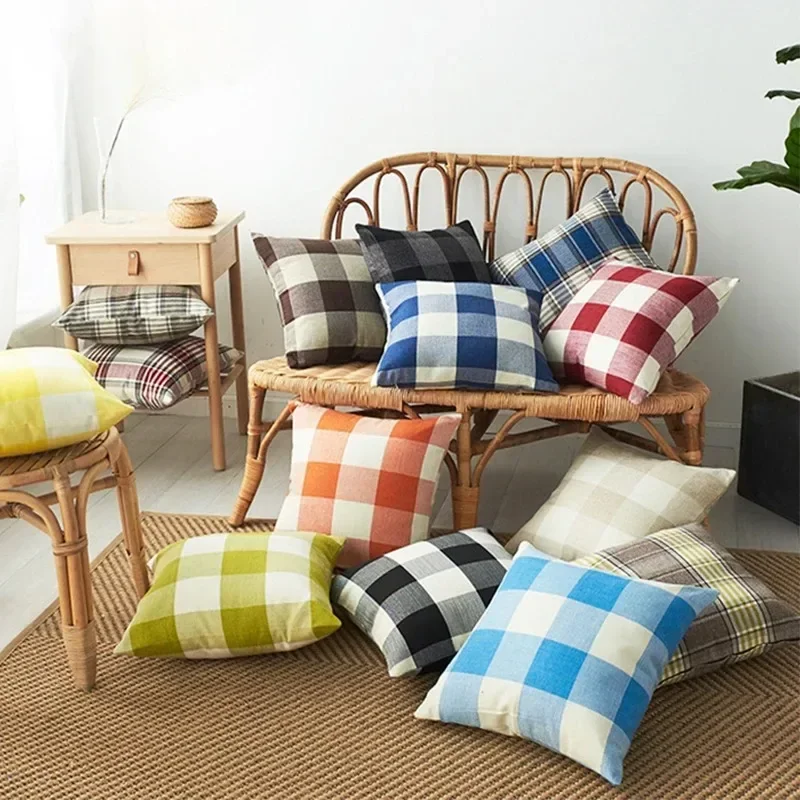 Classic Fashion Plaid Cushion Cover Sofa Geometric Stripe Home Decorative Throw Pillow Case Car Seat Cotton and Linen Pillowcase
Classic Fashion Plaid Cushion Cover Sofa Geometric Stripe Home Decorative Throw Pillow Case Car Seat Cotton and Linen Pillowcase