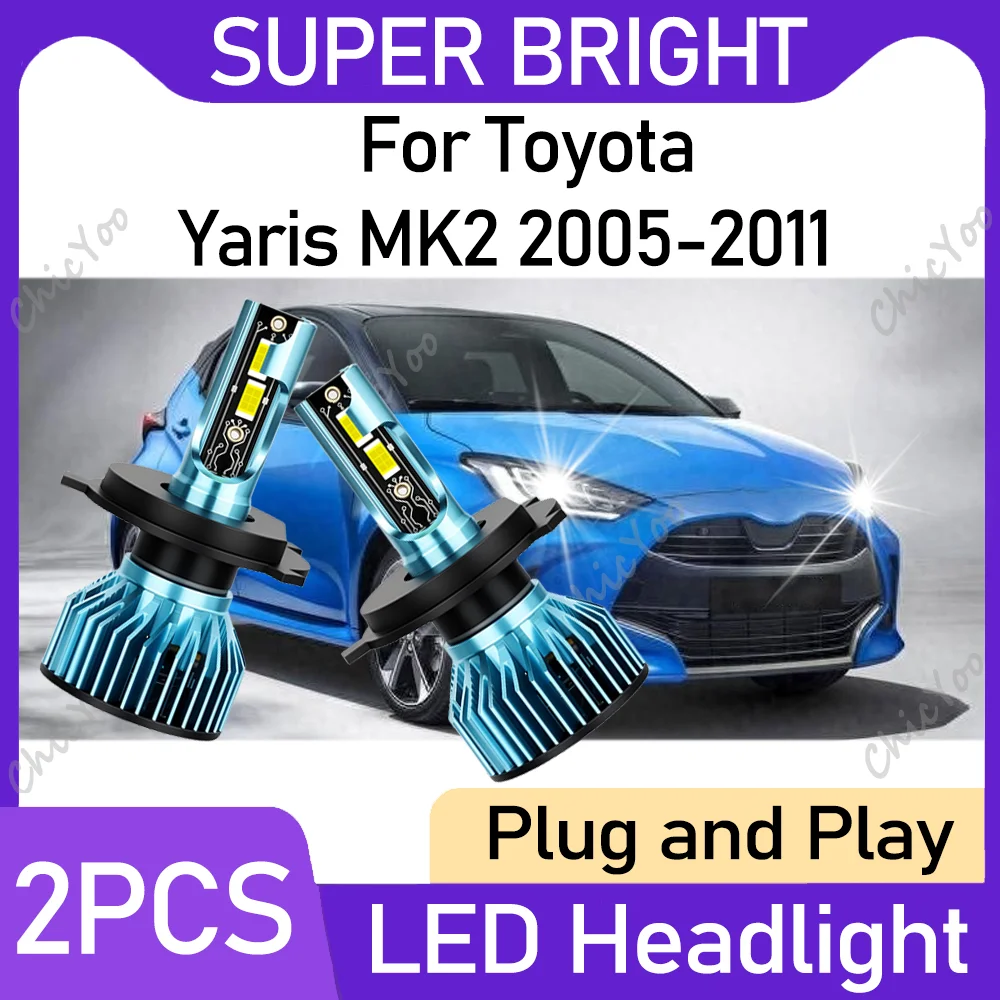 2PCS 30000LM High Power H4 High Low Beam Canbus LED Headlights 120W 6000K White Plug And Play 12V For Toyota Yaris MK2 2005-2011
2PCS 30000LM High Power H4 High Low Beam Canbus LED Headlights 120W 6000K White Plug And Play 12V For Toyota Yaris MK2 2005-2011