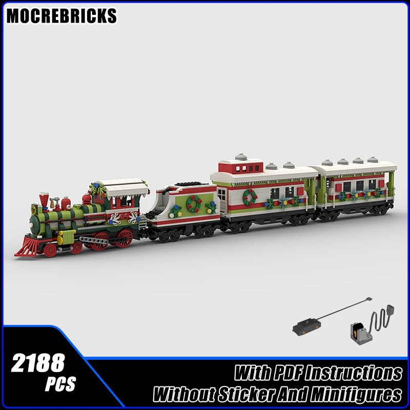 MOC City Track Train de Noël The Christmas Locomotive Assembly Model Building Blocks Technology Bricks Adult Toys Xmas Gifts
MOC City Track Train de Noël The Christmas Locomotive Assembly Model Building Blocks Technology Bricks Adult Toys Xmas Gifts