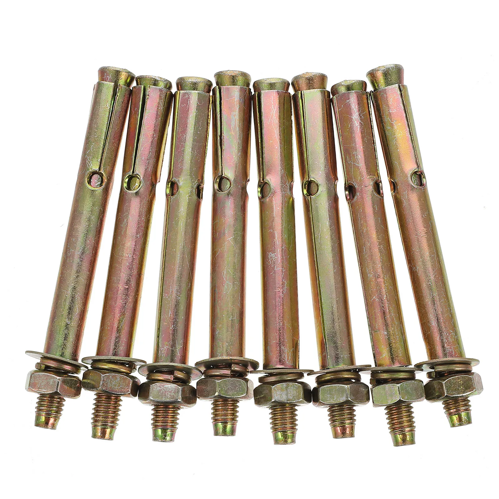 8pcs Hammer Expansion Bolt Carbon Steel Zinc Plated Heavy Duty Solid Structure High Strength Corrosion Resistant For Concrete
8pcs Hammer Expansion Bolt Carbon Steel Zinc Plated Heavy Duty Solid Structure High Strength Corrosion Resistant For Concrete
