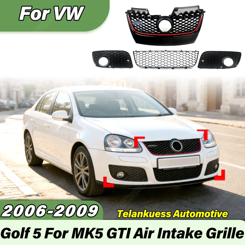 For Volkswagen Jetta Golf 5 for MK5 GTI 2006 2007 2008 2009 Automobile Front Bumper Air Intake Grille Body Modification Kit
For Volkswagen Jetta Golf 5 for MK5 GTI 2006 2007 2008 2009 Automobile Front Bumper Air Intake Grille Body Modification Kit