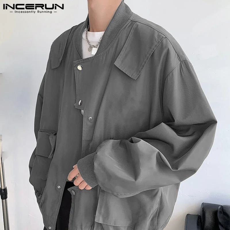 INCERUN Tops Korean Style Fashion Men's Spliced Contrast Pocket Jackets Casual Personality Male Loose Long Sleeved Jackets Coats
INCERUN Tops Korean Style Fashion Men's Spliced Contrast Pocket Jackets Casual Personality Male Loose Long Sleeved Jackets Coats