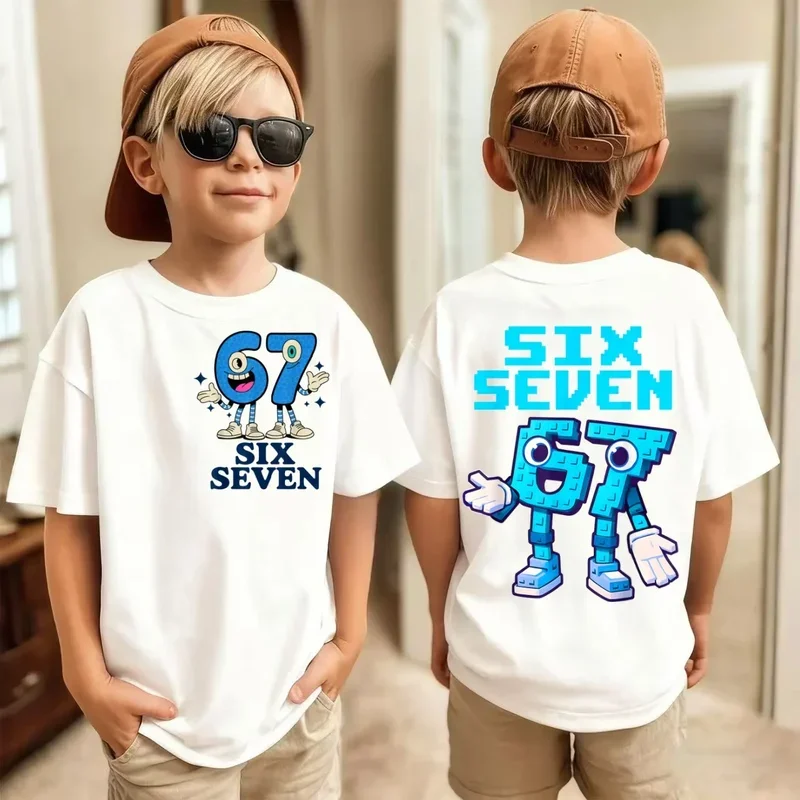 Fun t-shirt with Six Seven Italian Brainrot 67 graphic print for boy/girl, loose and comfortable summer short sleeve t-shirt for
Fun t-shirt with Six Seven Italian Brainrot 67 graphic print for boy/girl, loose and comfortable summer short sleeve t-shirt for